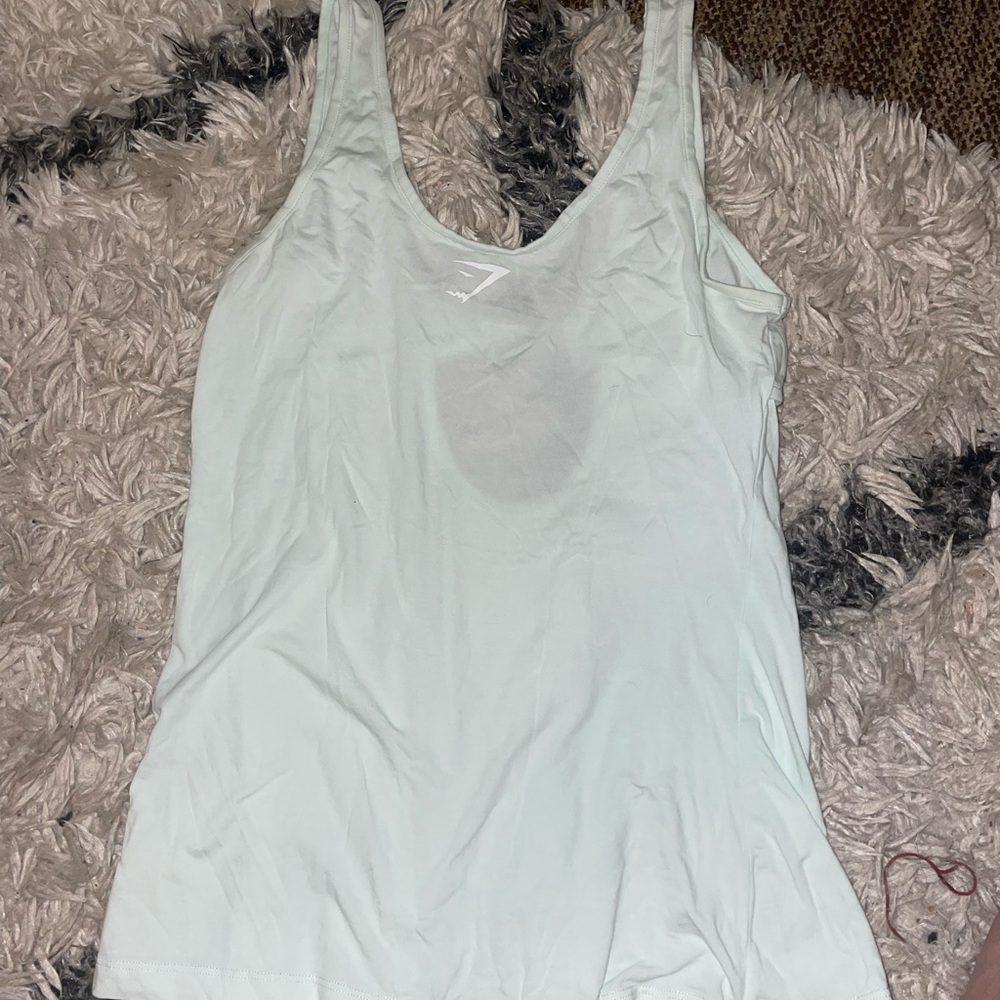 Gymshark light blue workout tank top